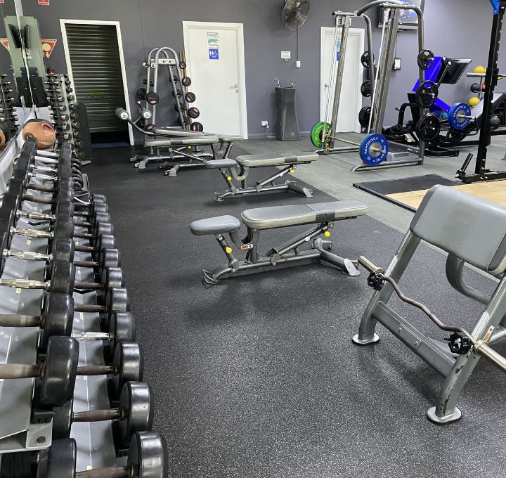 Dumbells and benches